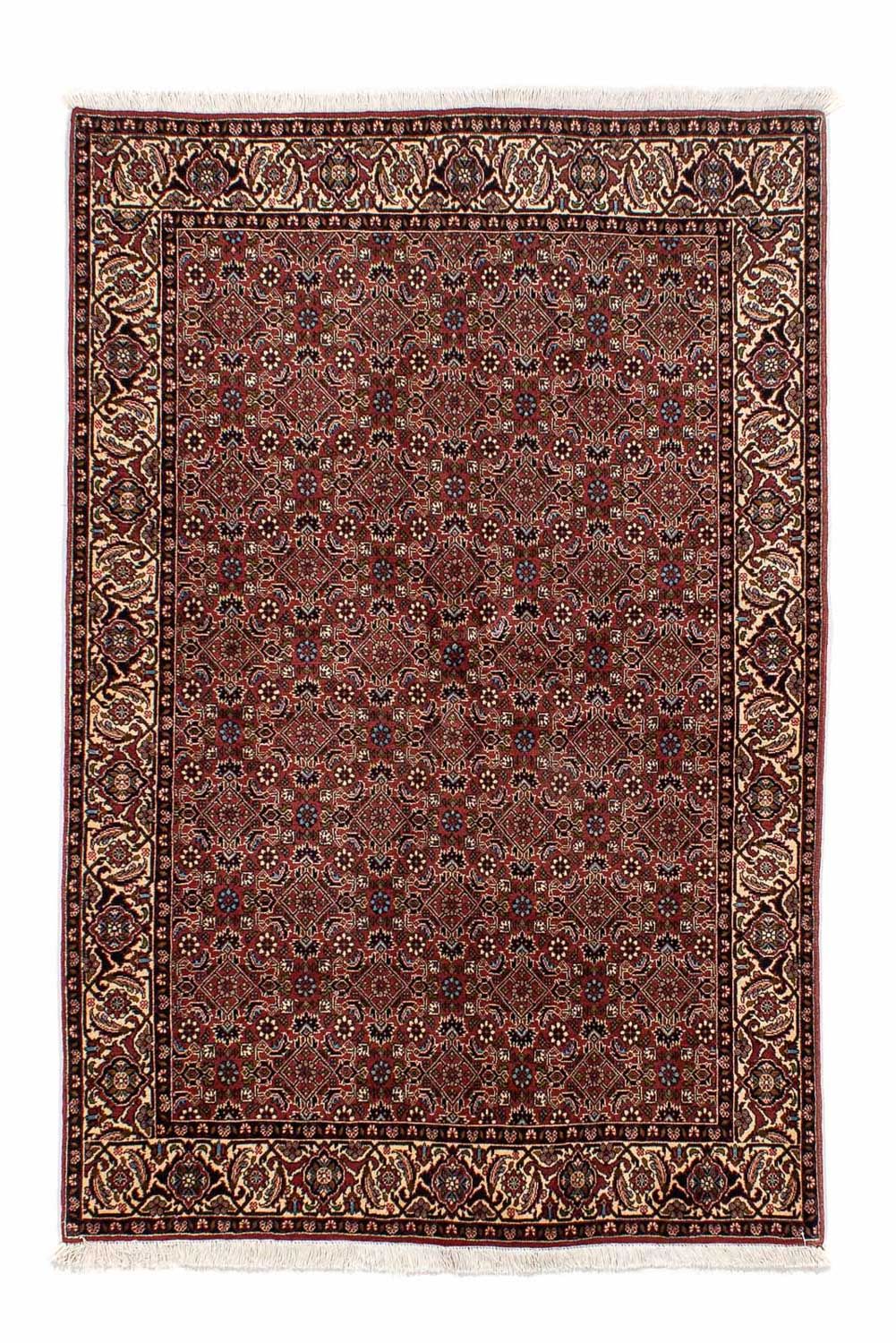 Alfombra persa - Bidjar - 205 x 141 cm - rojo oscuro