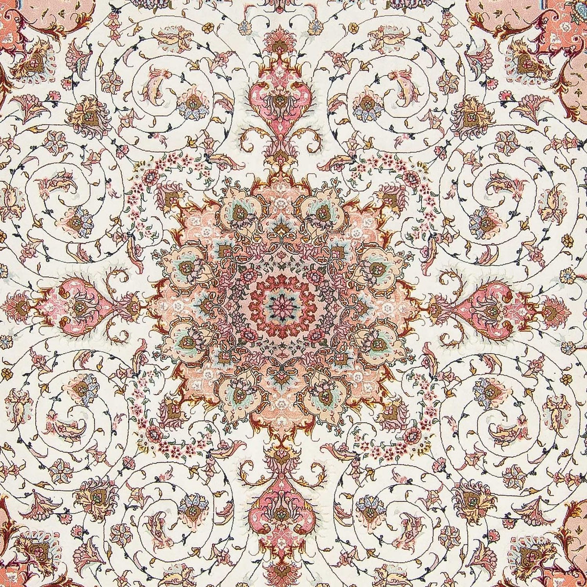 Alfombra Persa - Tabriz - Real cuadrado - 300 x 298 cm - beige