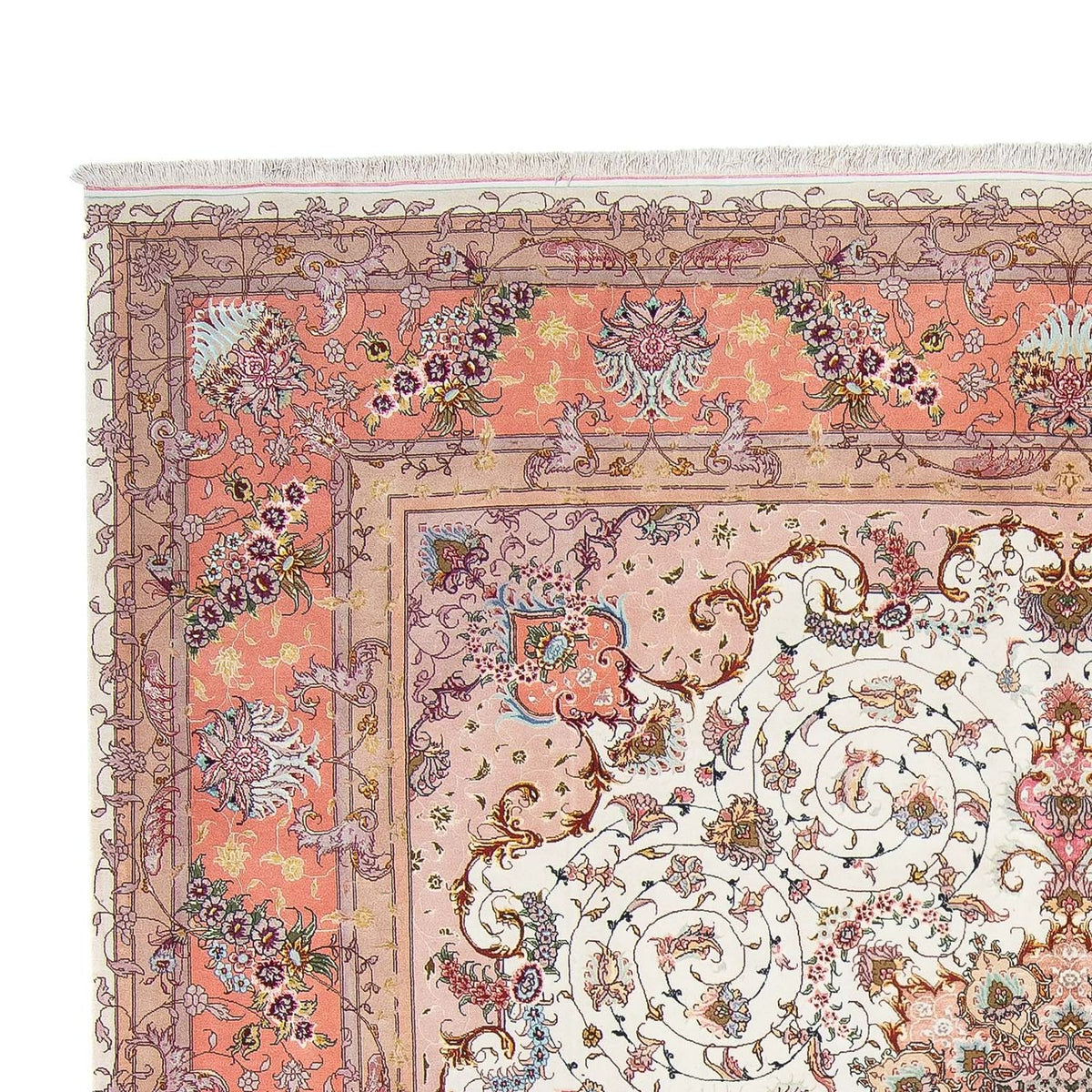 Alfombra Persa - Tabriz - Real cuadrado - 300 x 298 cm - beige