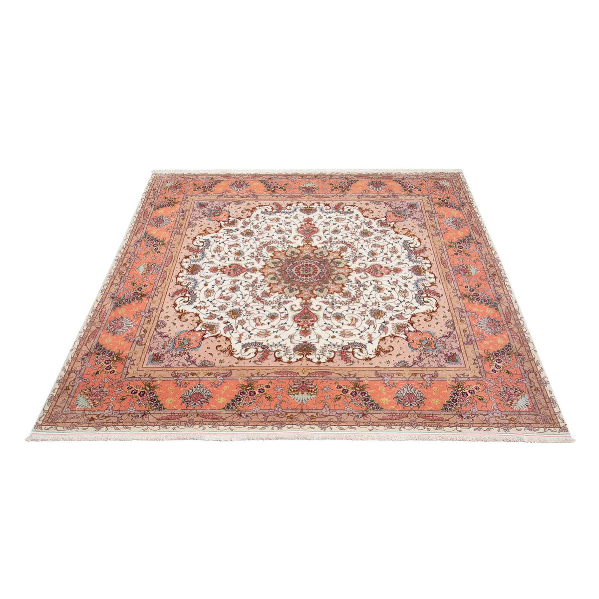 Alfombra Persa - Tabriz - Real cuadrado - 300 x 298 cm - beige
