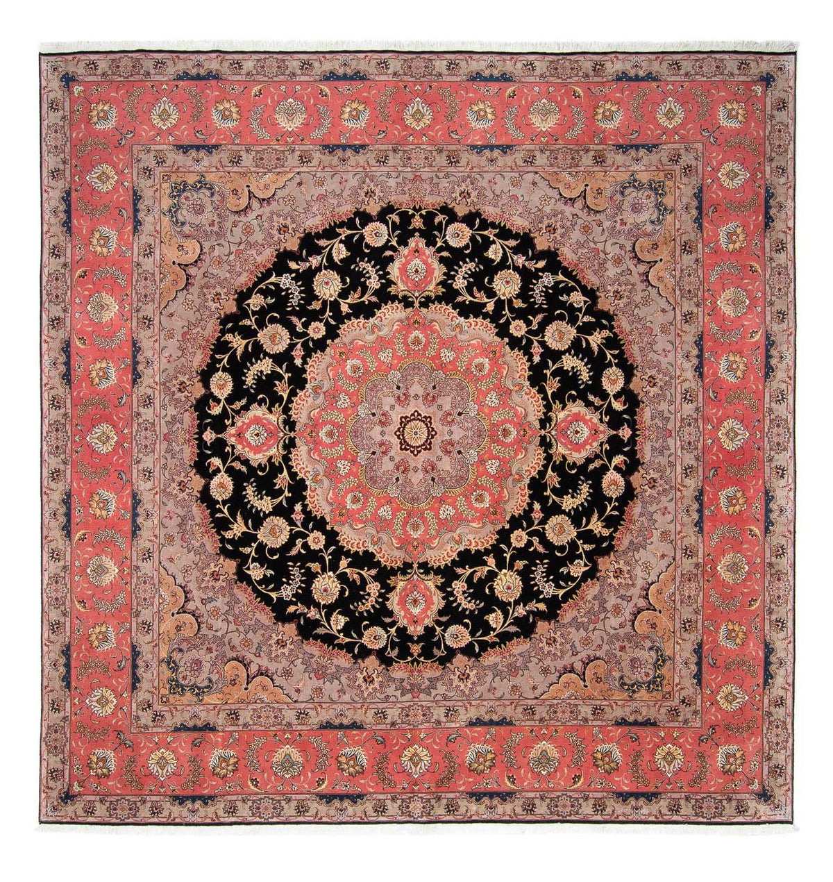 Alfombra Persa - Tabriz - Real cuadrado - 300 x 290 cm - rojo