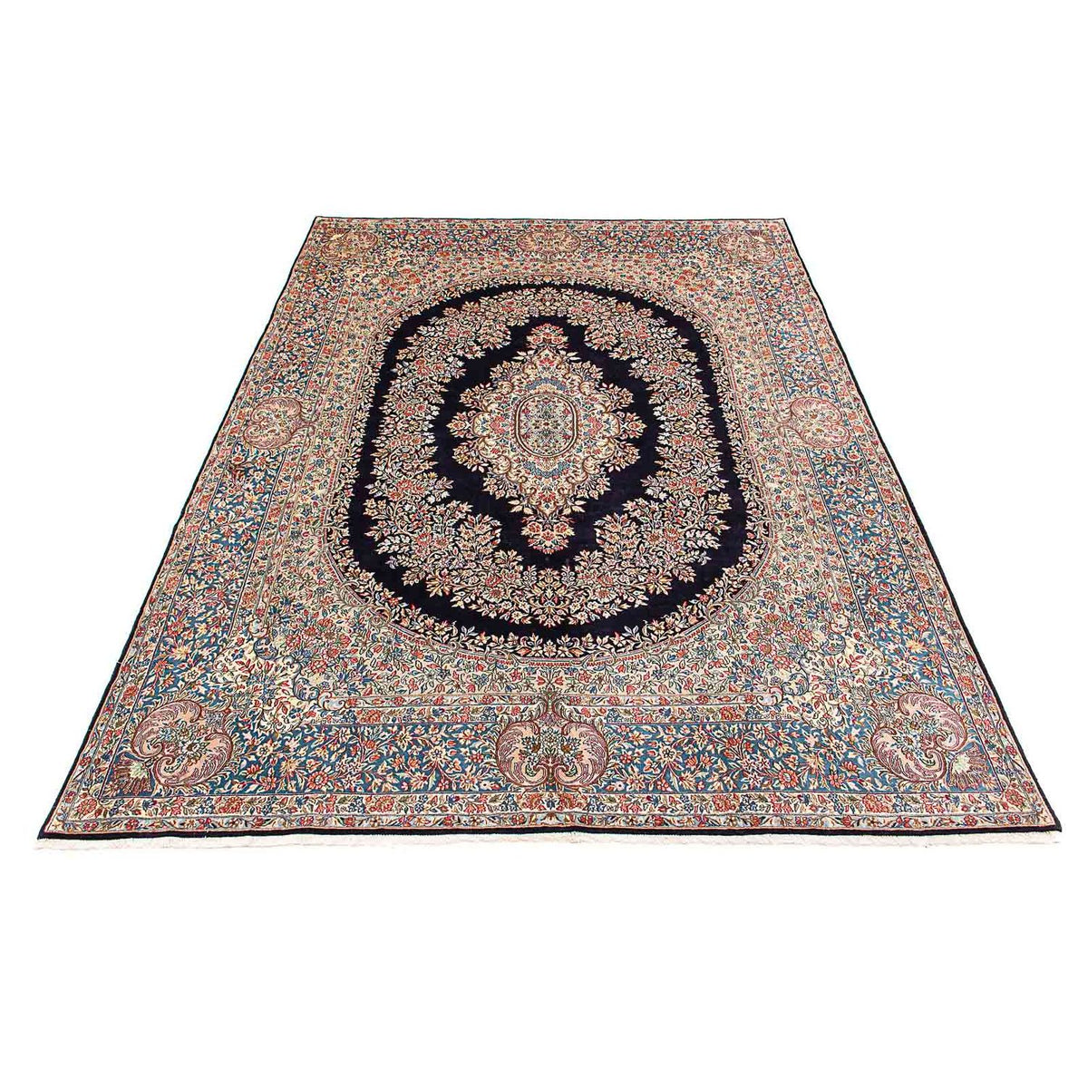 Alfombra persa - Real - 398 x 292 cm - azul oscuro