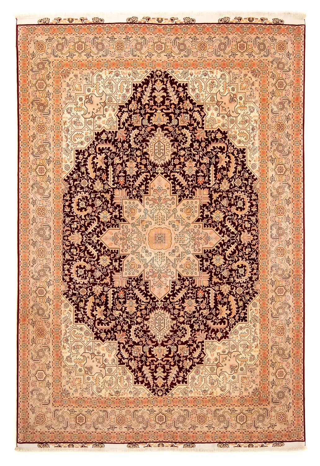 Alfombra Persa - Tabriz - Real - 356 x 250 cm - marrón claro