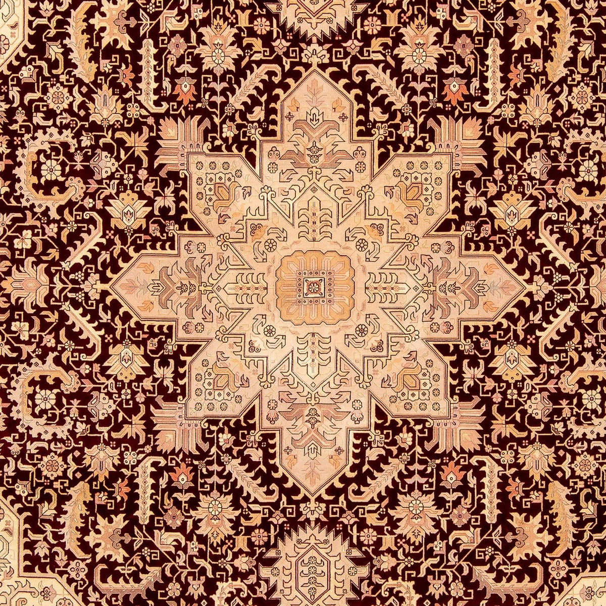 Alfombra Persa - Tabriz - Real - 356 x 250 cm - marrón claro