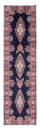 Alfombra de pasillo Alfombra persa - Real - 370 x 98 cm - azul oscuro