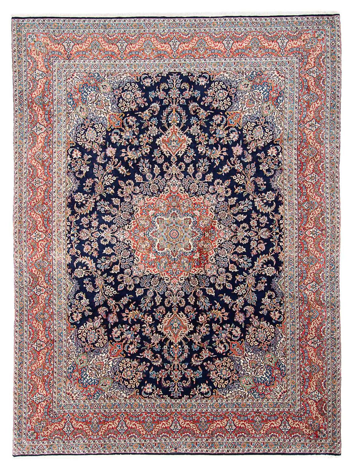Alfombra persa - Real - 403 x 300 cm - azul oscuro