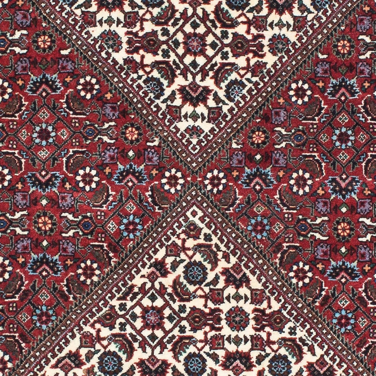 Alfombra de pasillo Alfombra persa - Bidjar - 214 x 83 cm - rojo claro