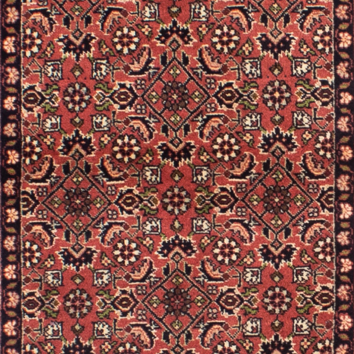 Alfombra de pasillo Alfombra persa - Bidjar - 295 x 83 cm - rojo oscuro