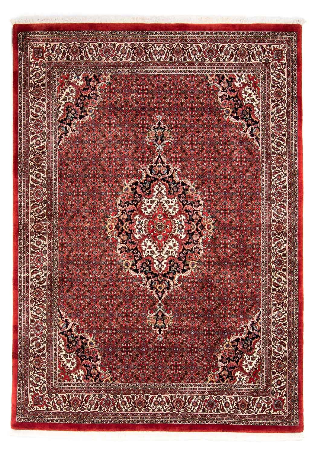 Alfombra persa - Bidjar - 233 x 168 cm - rojo oscuro
