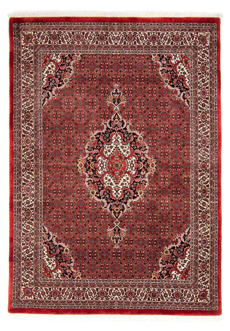 Alfombra persa - Bidjar - 233 x 168 cm - rojo oscuro