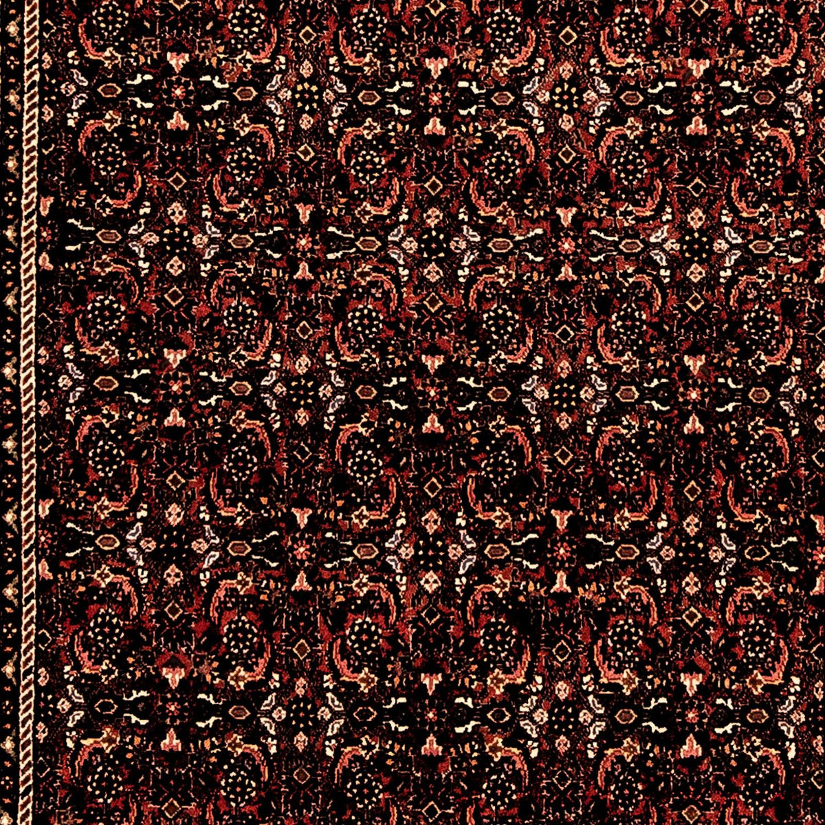 Alfombra de pasillo Alfombra persa - Bidjar - 293 x 100 cm - rojo oscuro