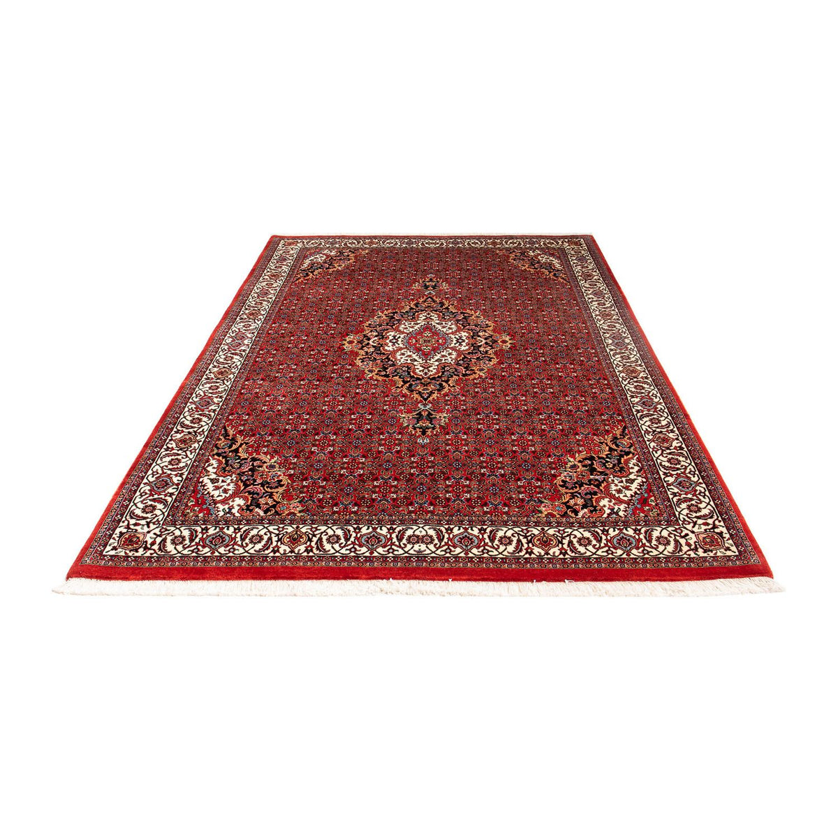 Alfombra persa - Bidjar - 242 x 168 cm - rojo oscuro