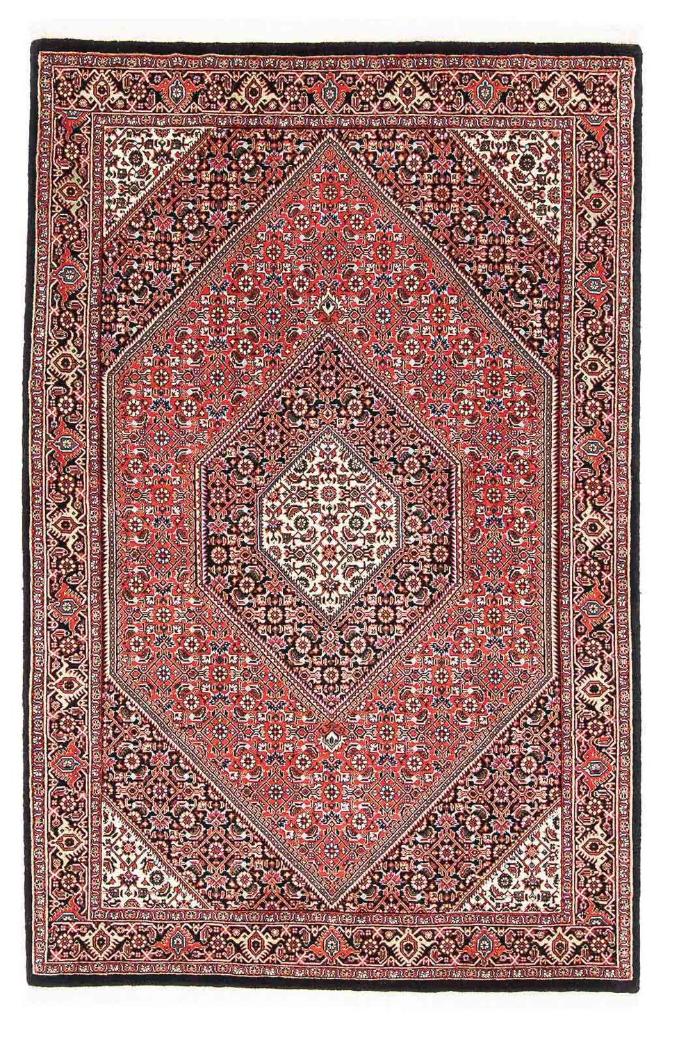Alfombra persa - Bidjar - 187 x 110 cm - rojo claro