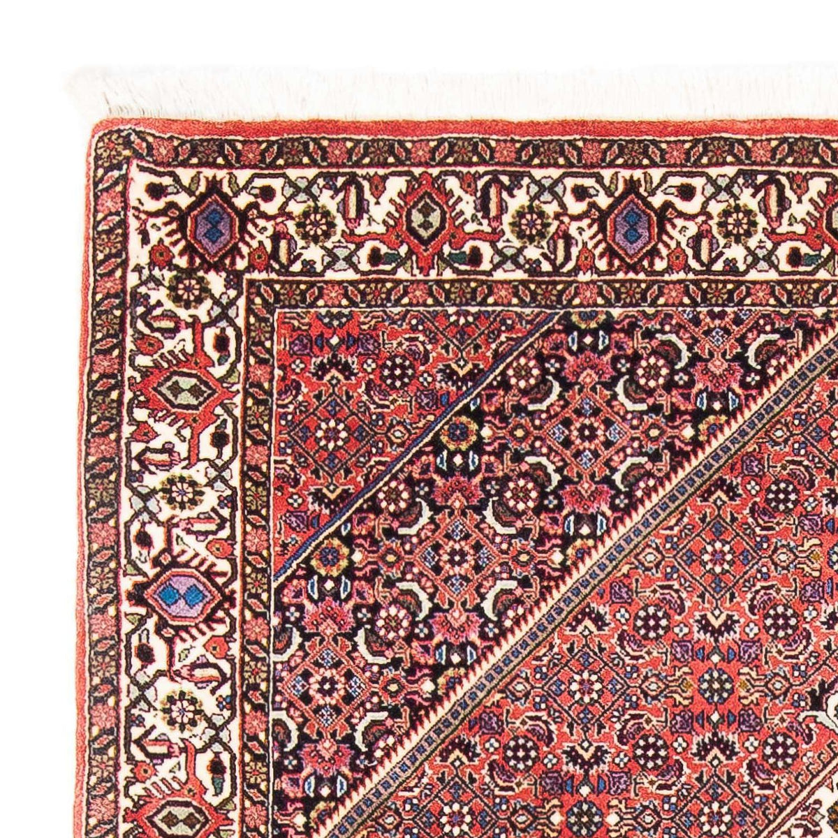 Alfombra persa - Bidjar - 182 x 112 cm - rojo claro