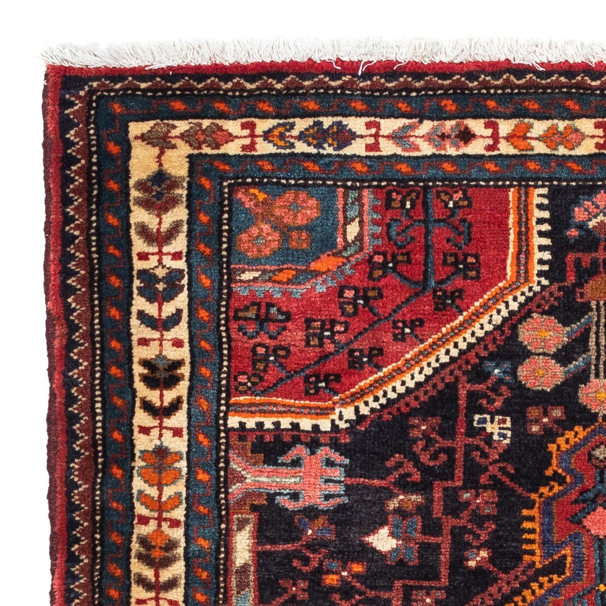 Alfombra persa - Nómada - 127 x 90 cm - rojo oscuro
