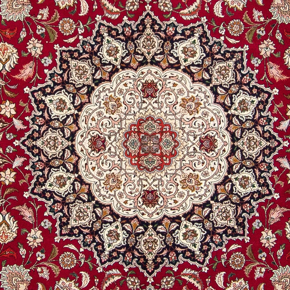 Alfombra Persa - Tabriz - Real cuadrado  - 306 x 302 cm - rojo oscuro