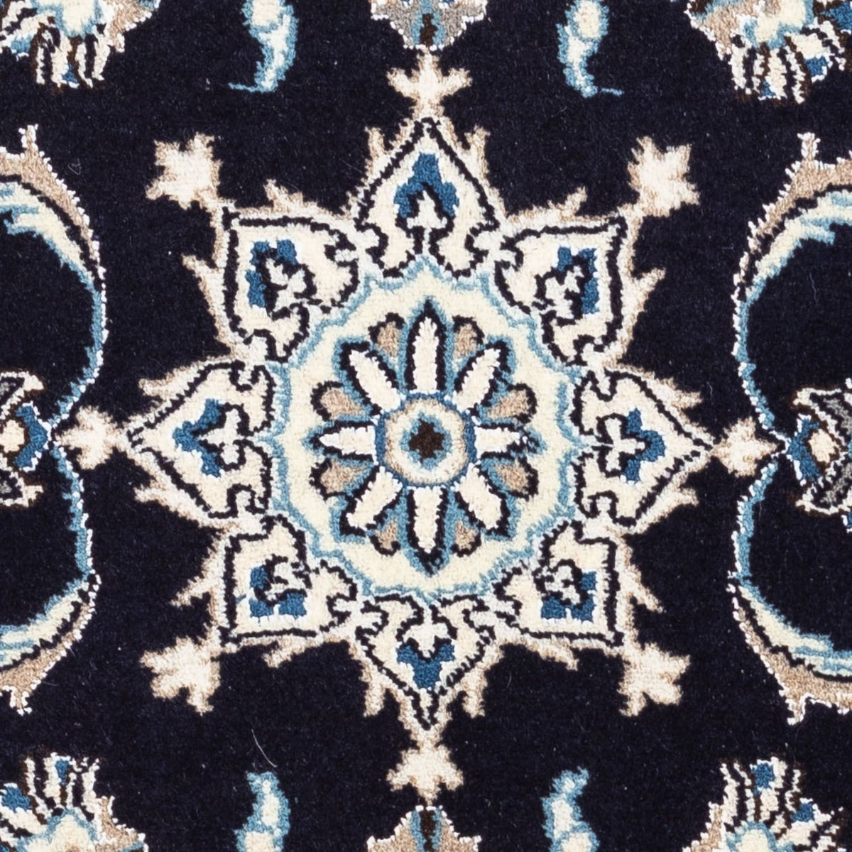 Alfombra persa - Nain - 142 x 62 cm - azul oscuro
