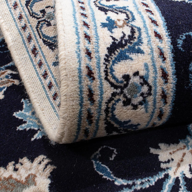 Alfombra persa - Nain - 156 x 98 cm - azul oscuro