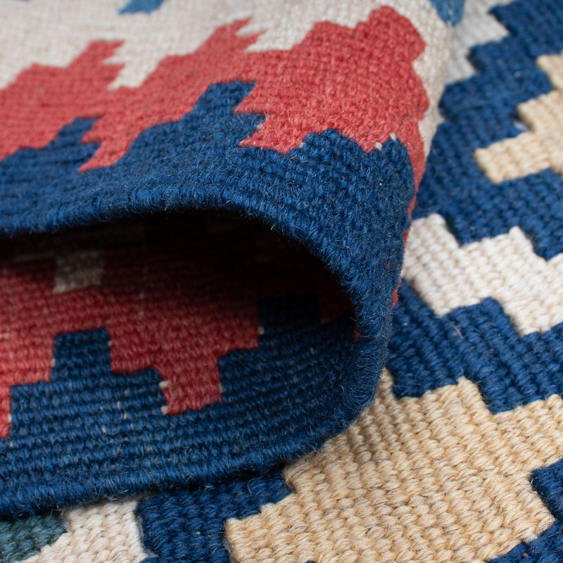Alfombra Kelim - Oriental - 174 x 115 cm - azul