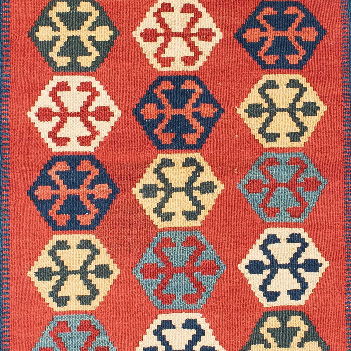 Alfombra Kelim - Oriental - 152 x 106 cm - rojo