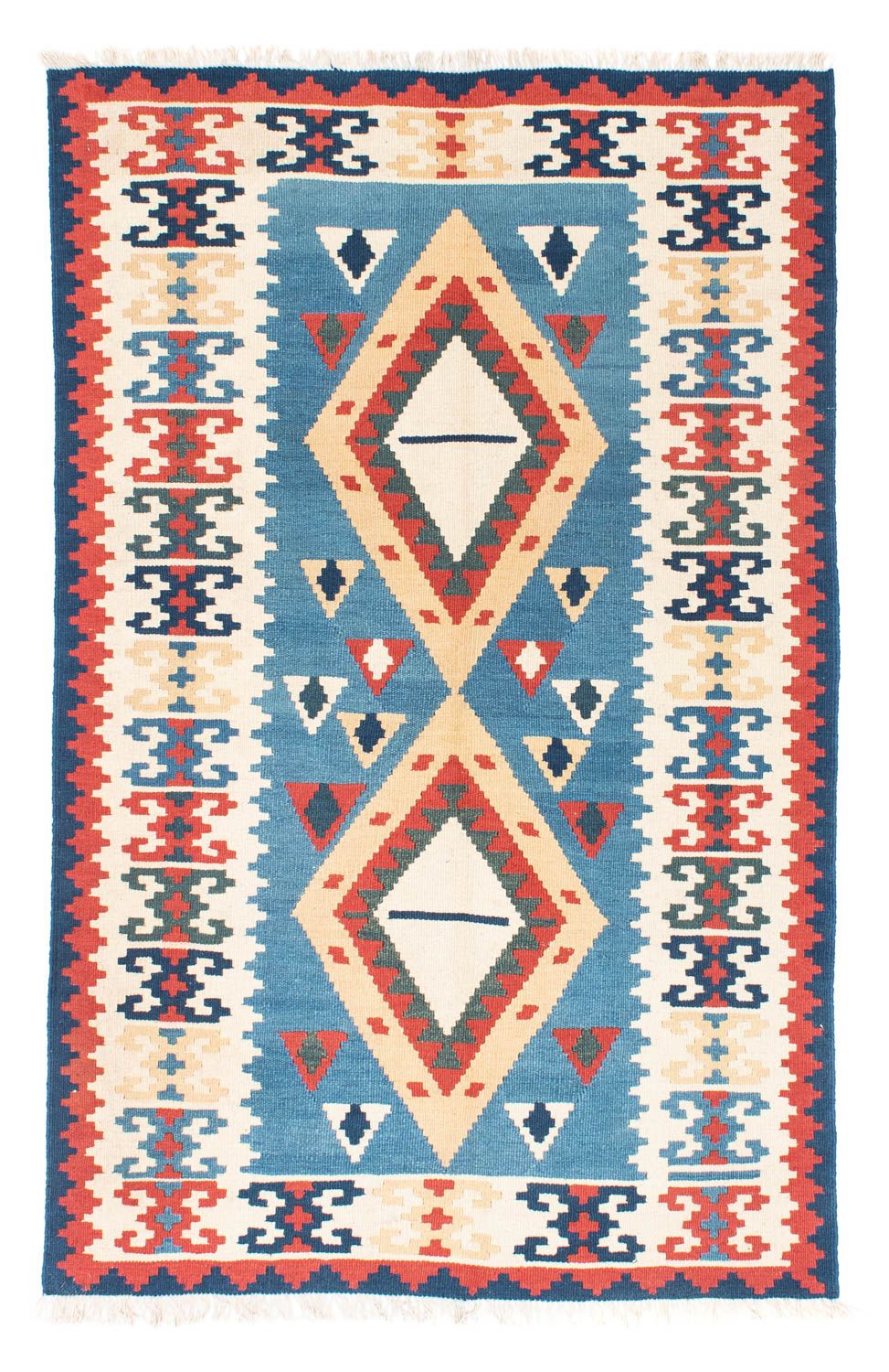 Alfombra Kelim - Oriental - 183 x 116 cm - turquesa