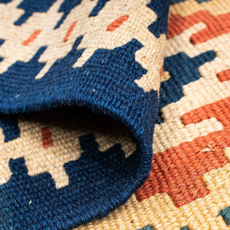 Alfombra Kelim - Oriental - 143 x 108 cm - azul