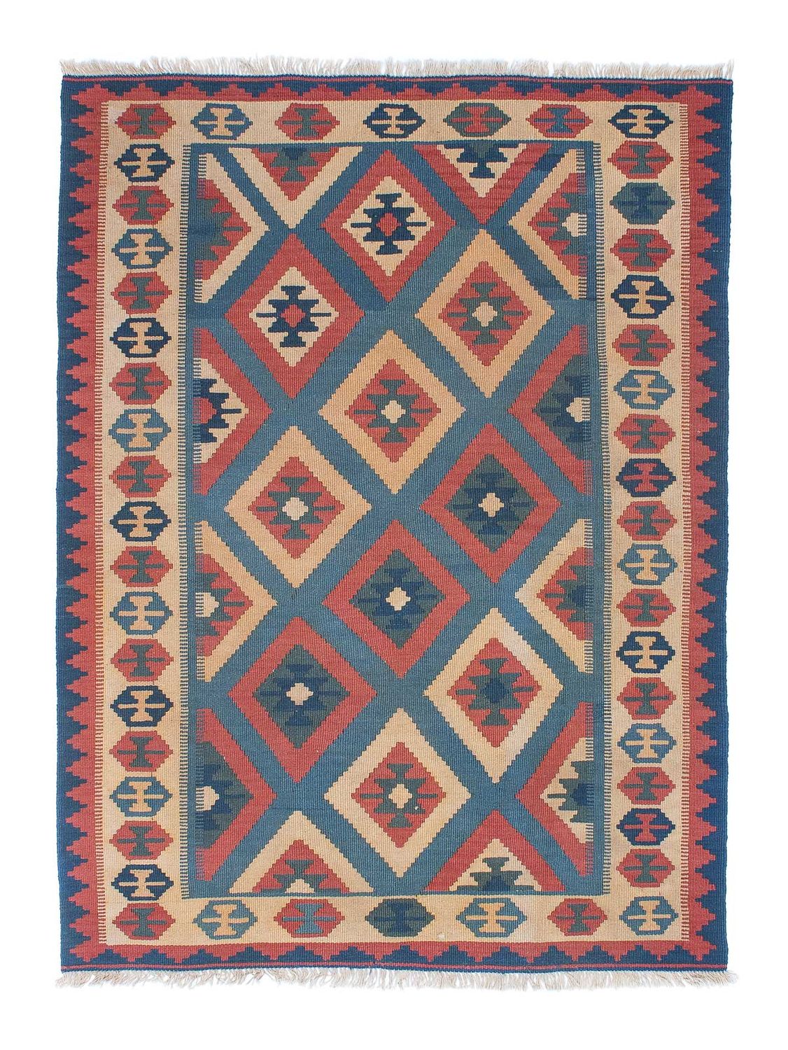 Alfombra Kelim - Oriental - 172 x 125 cm - azul