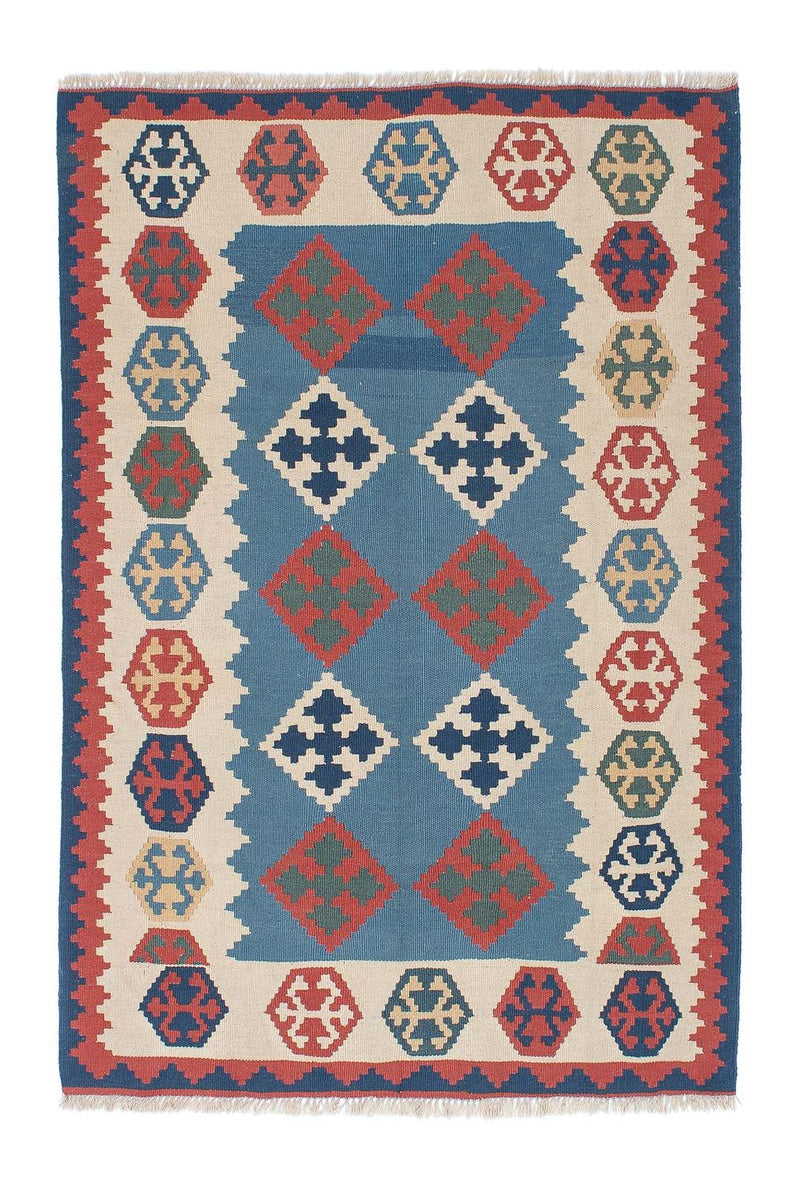 Alfombra Kelim - Oriental - 168 x 115 cm - azul