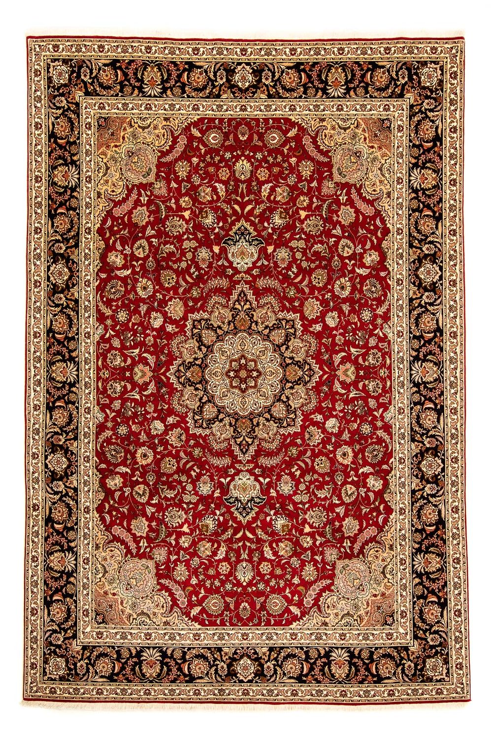 Alfombra Persa - Tabriz - Real - 367 x 253 cm - rojo oscuro
