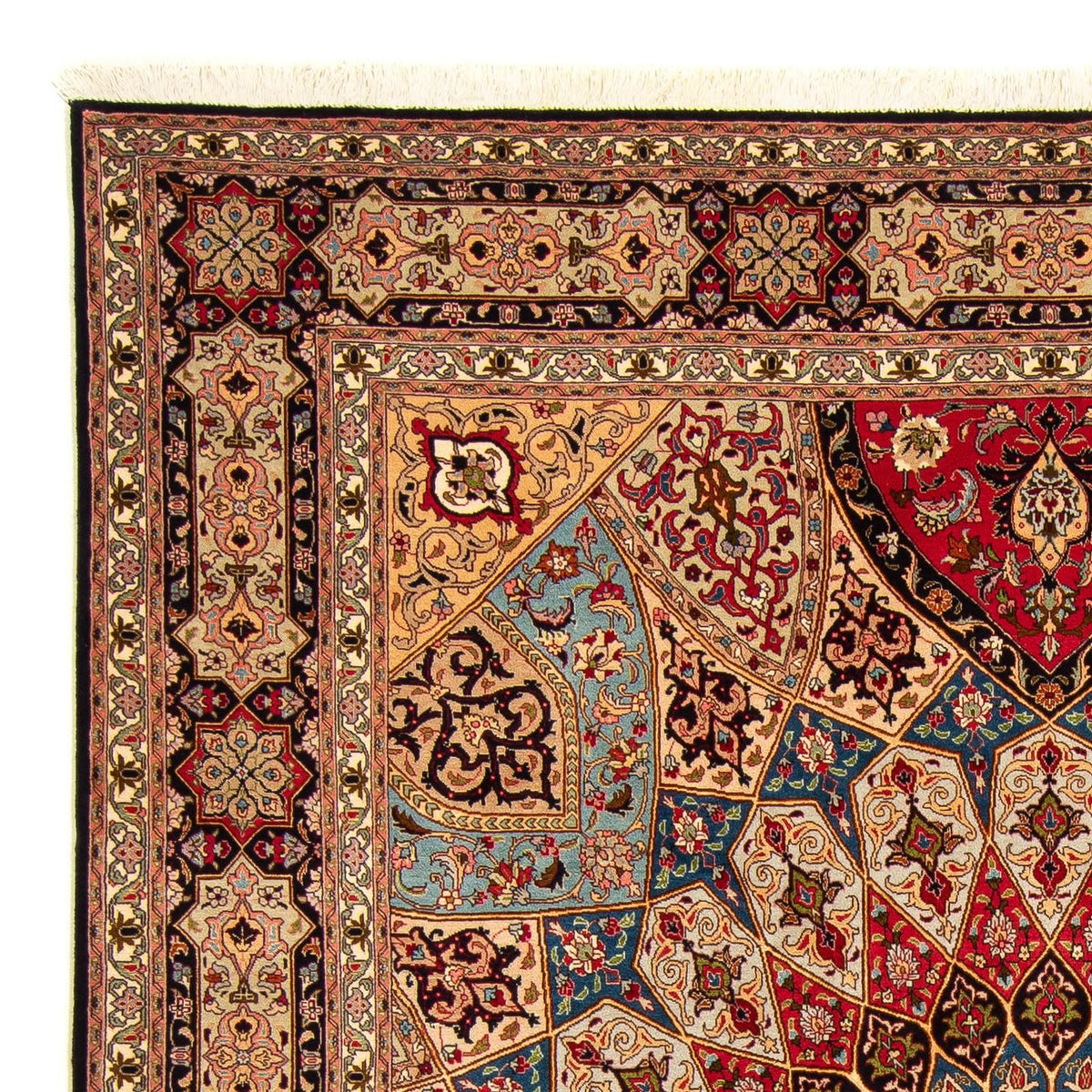 Alfombra Persa - Tabriz - Real - 255 x 206 cm - marrón claro