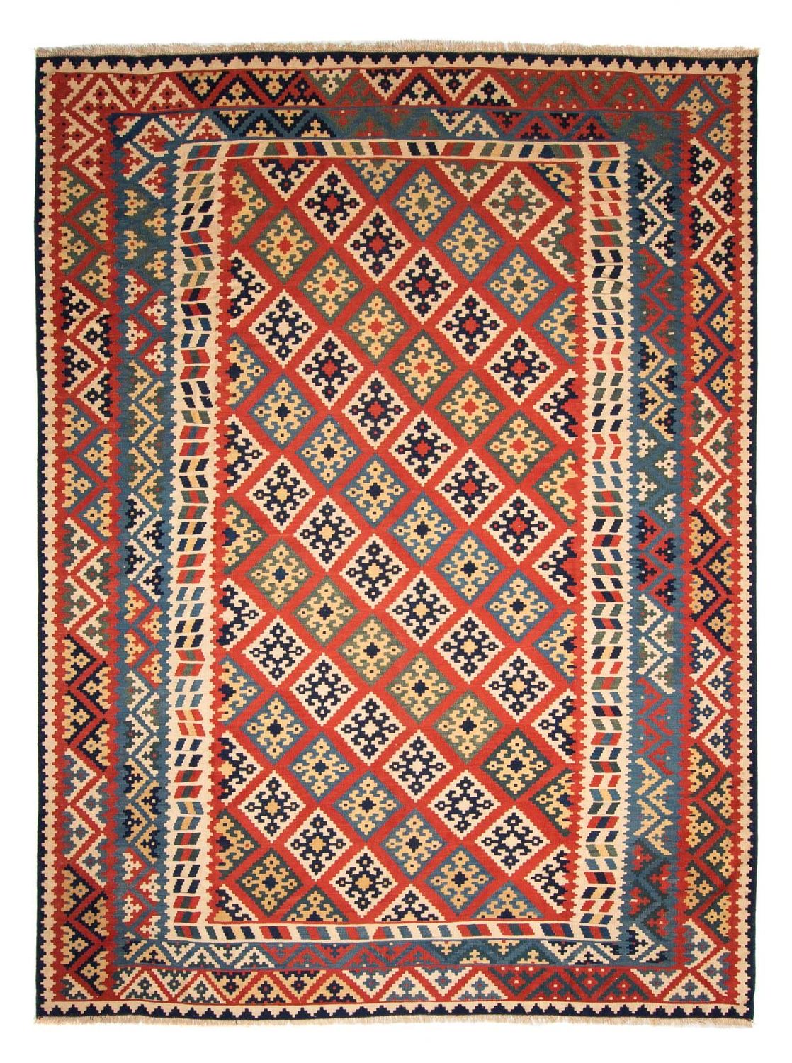 Alfombra Kelim - Oriental - 404 x 302 cm - rojo