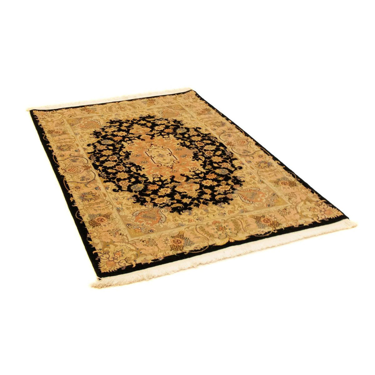 Alfombra Persa - Tabriz - Real - 151 x 103 cm - negro