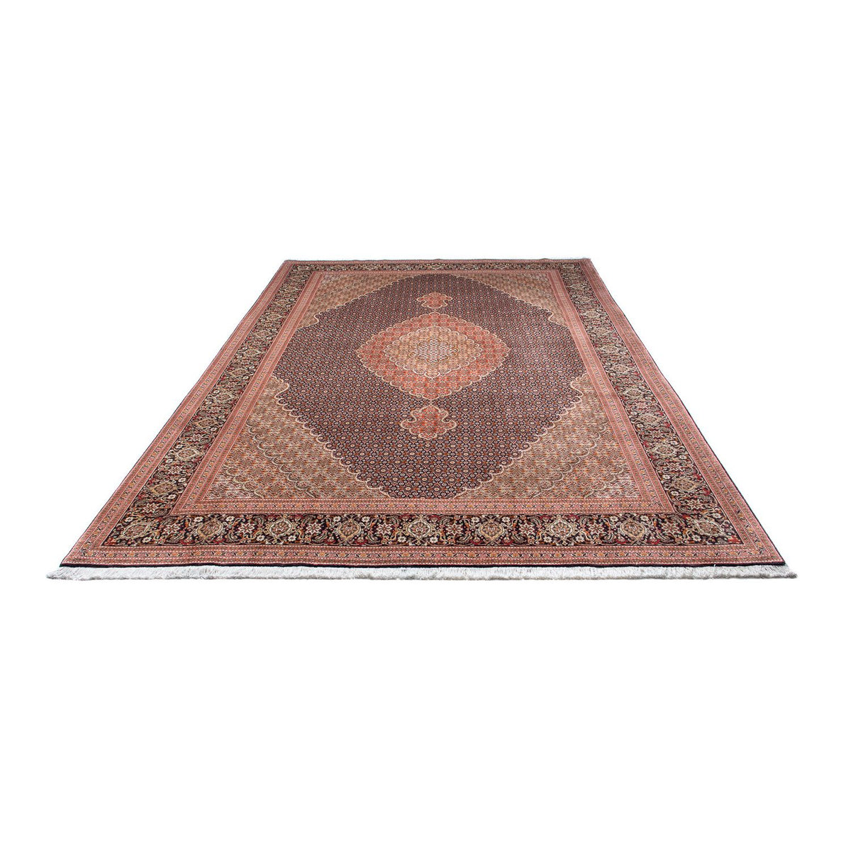 Alfombra persa - Tabriz - 312 x 206 cm - azul oscuro