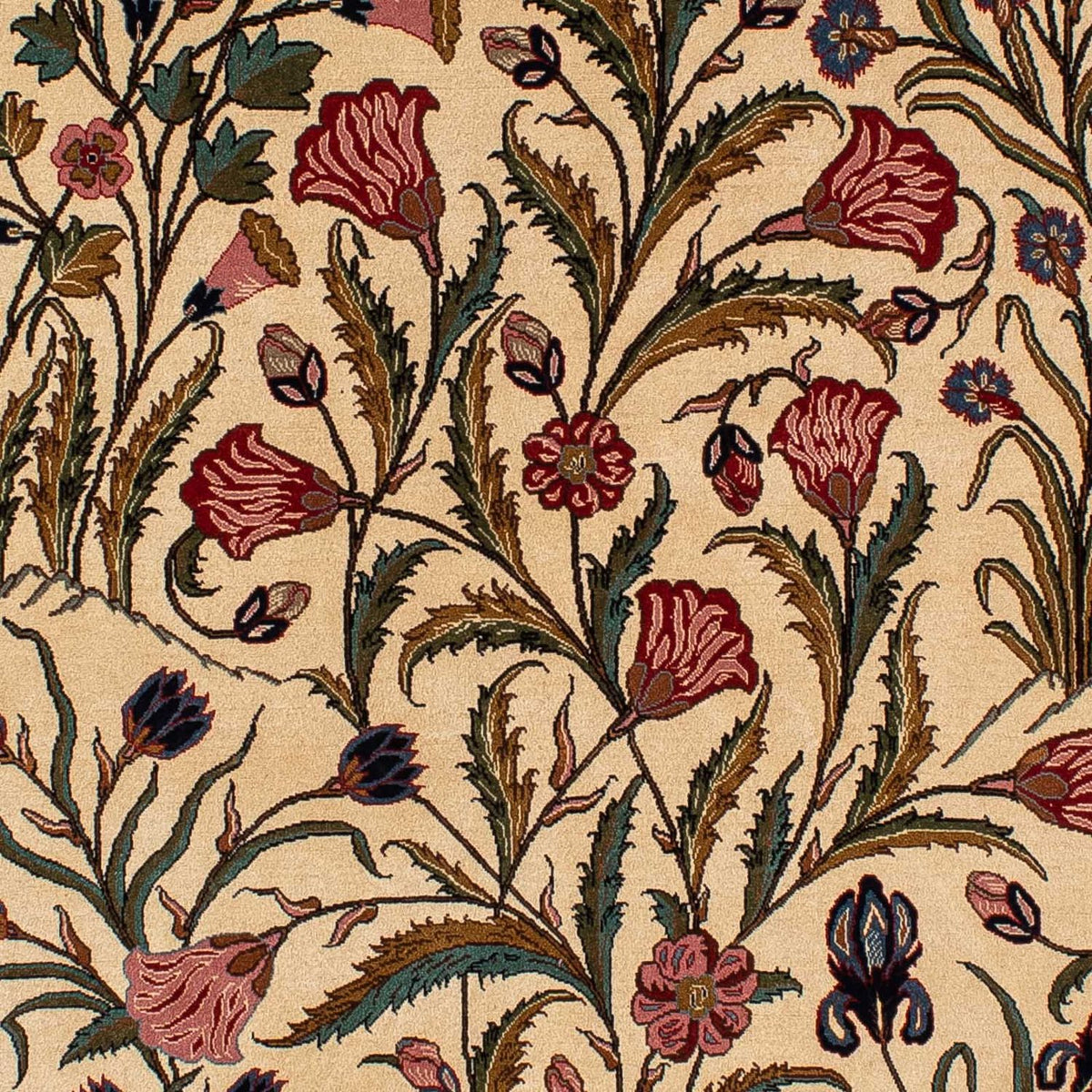 Alfombra persa - Ghom - 195 x 122 cm - marrón claro