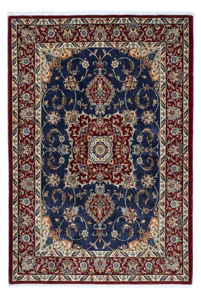Alfombra persa - Ghom - 193 x 133 cm - azul oscuro
