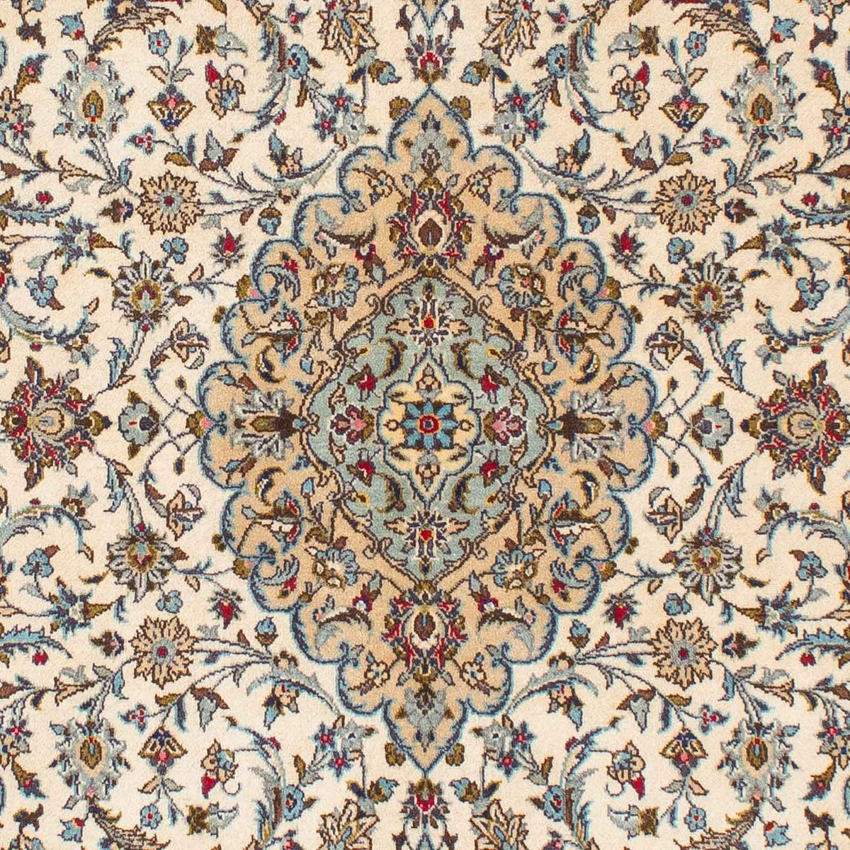 Alfombra persa - Keshan - 216 x 142 cm - beige