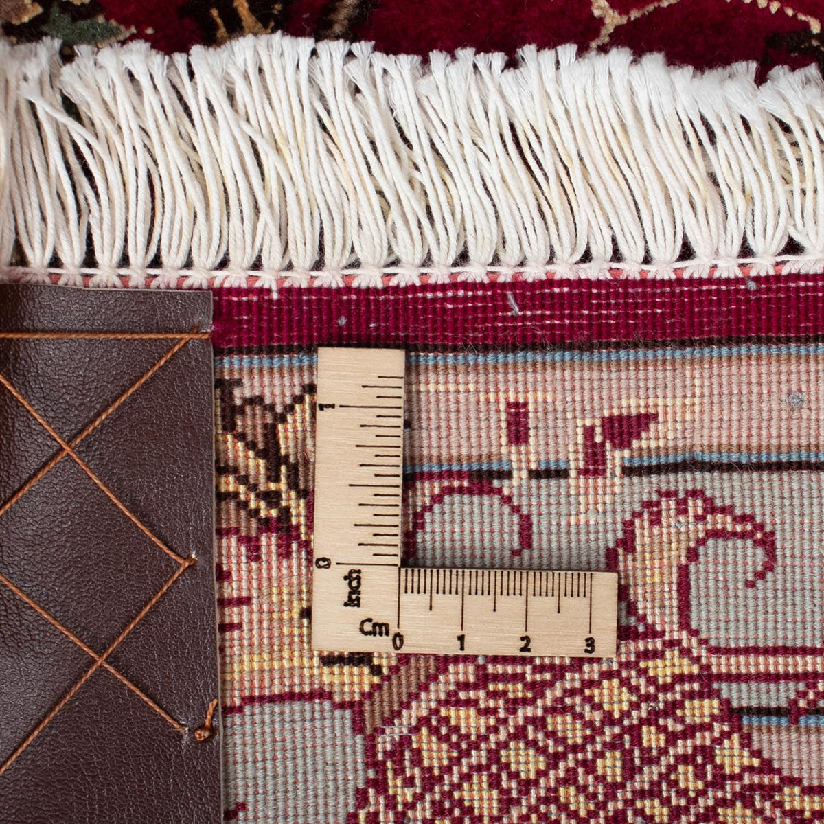 Alfombra Persa - Tabriz - Real - 87 x 60 cm - rojo oscuro