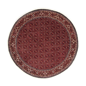 Alfombra persa - Bidjar redondo  - 200 x 200 cm - rojo oscuro