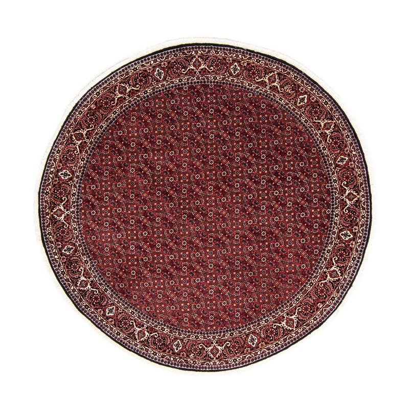 Alfombra persa - Bidjar redondo  - 200 x 200 cm - rojo oscuro