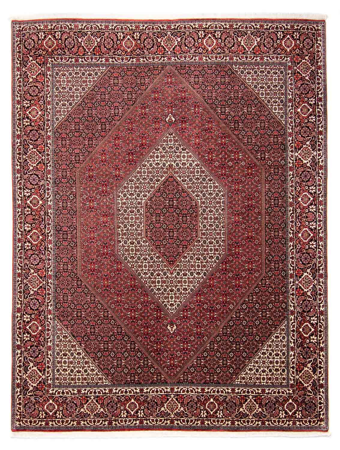 Alfombra persa - Bidjar - 297 x 250 cm - rojo oscuro