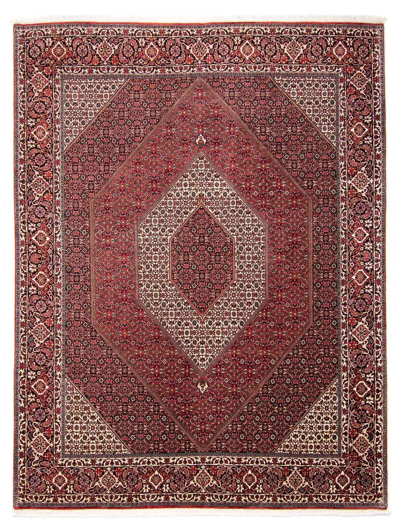 Alfombra persa - Bidjar - 297 x 250 cm - rojo oscuro