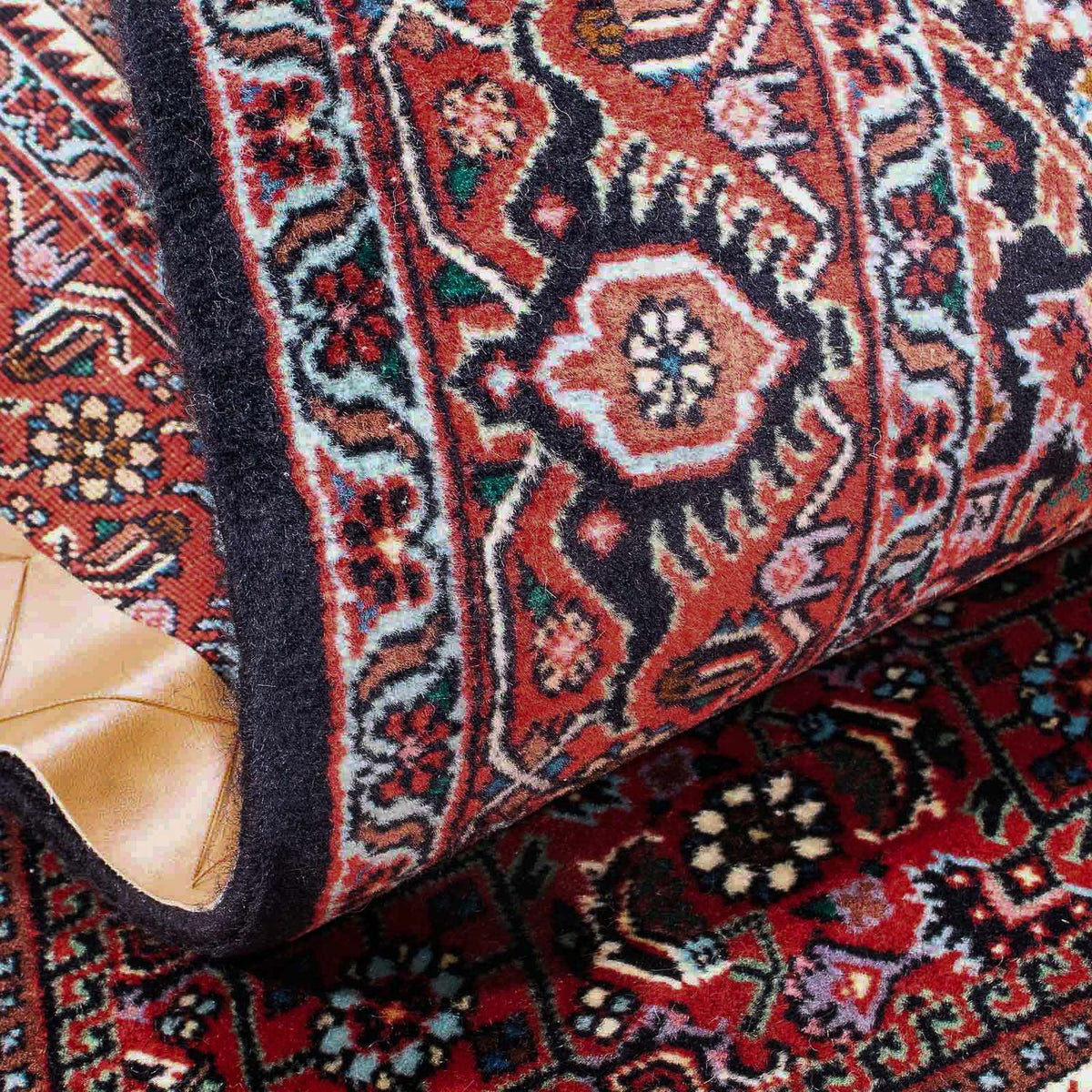 Alfombra persa - Bidjar - 169 x 106 cm - rojo claro