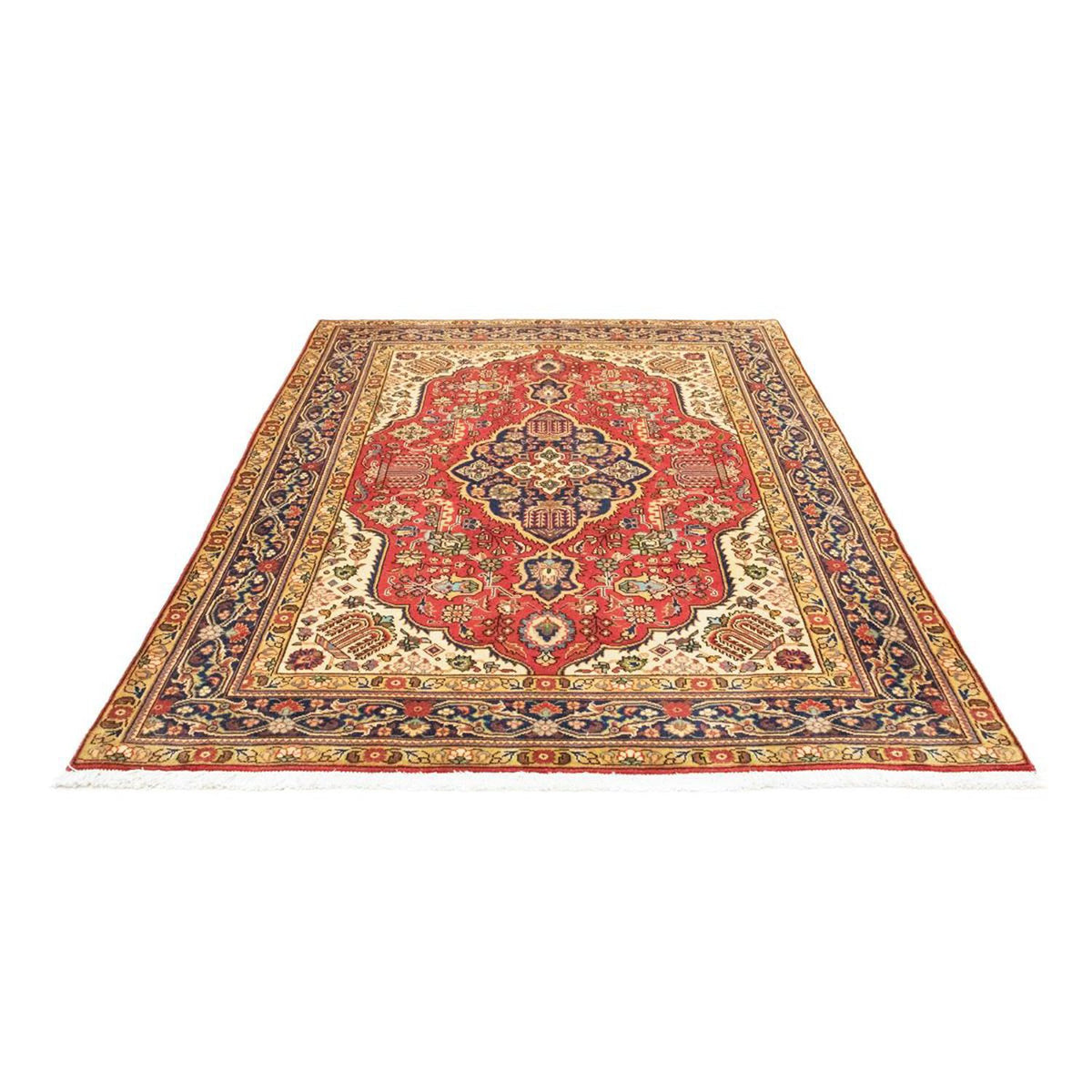 Alfombra Persa - Tabriz - Real - 217 x 152 cm - rojo