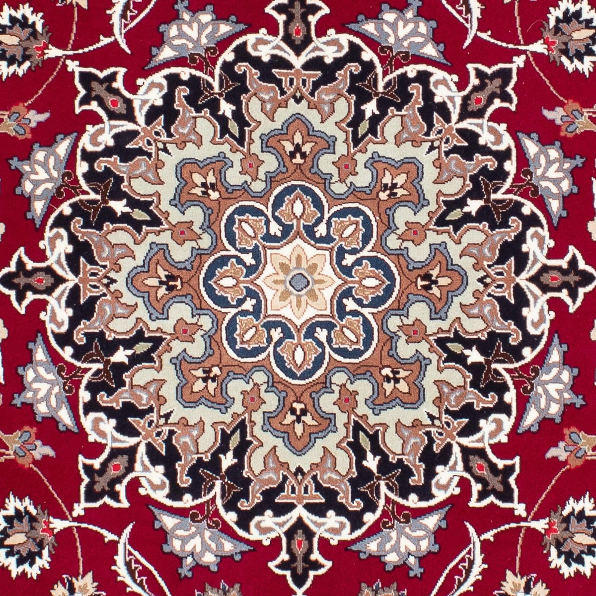 Alfombra Persa - Tabriz - Real - 198 x 154 cm - rojo oscuro