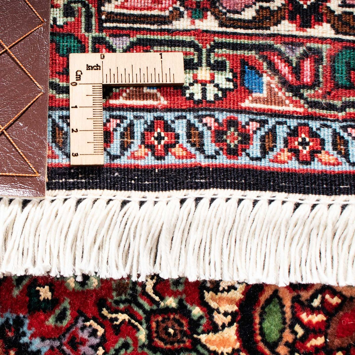 Alfombra persa - Bidjar - 232 x 168 cm - rojo oscuro