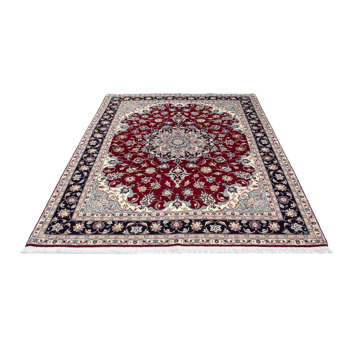 Alfombra Persa - Tabriz - Real - 207 x 155 cm - rojo oscuro