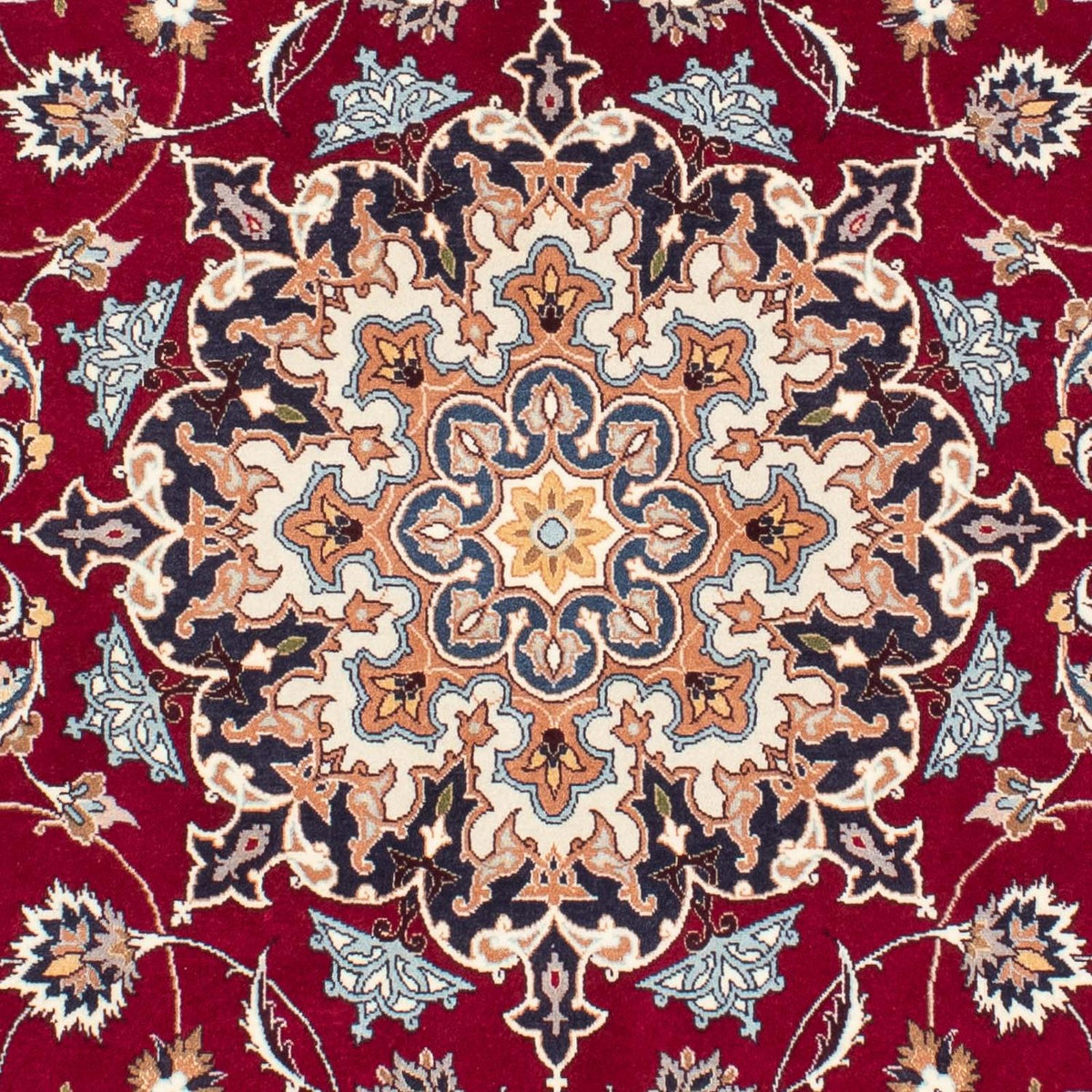 Alfombra Persa - Tabriz - Real - 207 x 153 cm - rojo oscuro