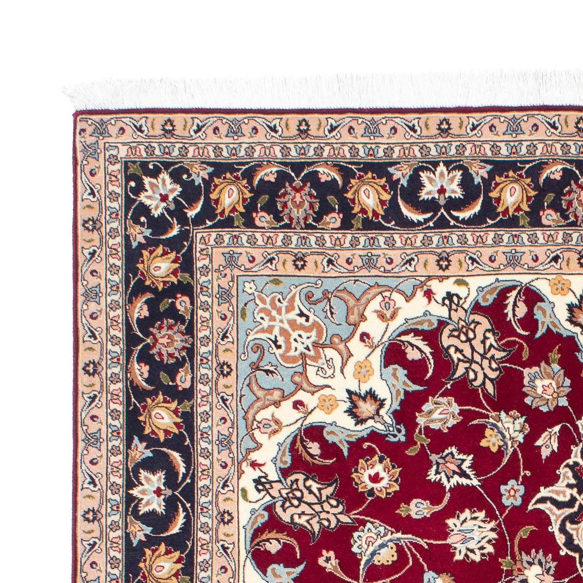 Alfombra Persa - Tabriz - Real - 207 x 153 cm - rojo oscuro