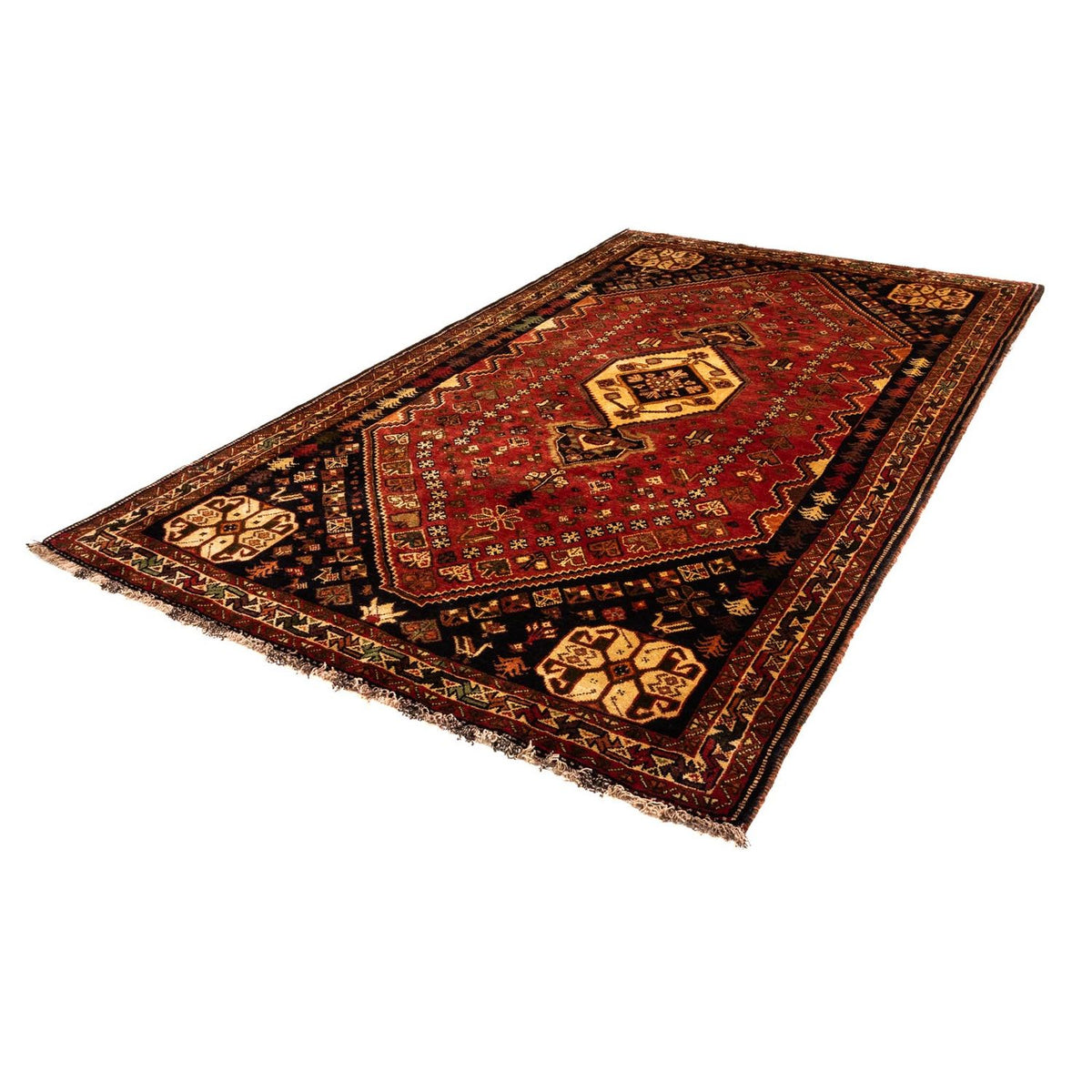 Alfombra persa - Nómada - 276 x 172 cm - rojo oscuro