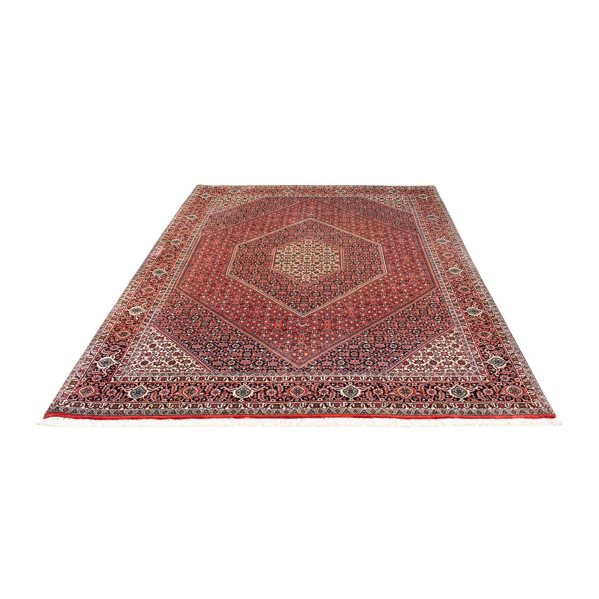 Alfombra persa - Bidjar - 233 x 169 cm - rojo oscuro